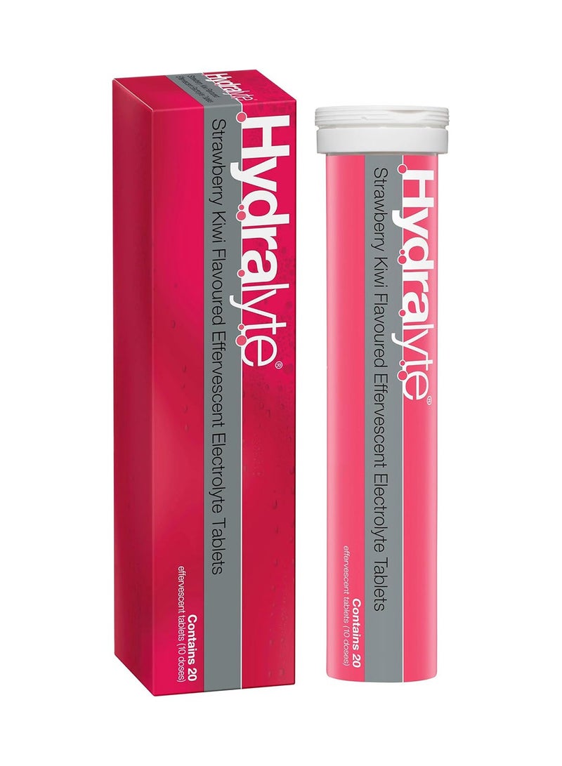 Hydralyte Effervescent Electrolyte Tablet Strawberry Kiwi Flavoured 20 Servings - Image 4